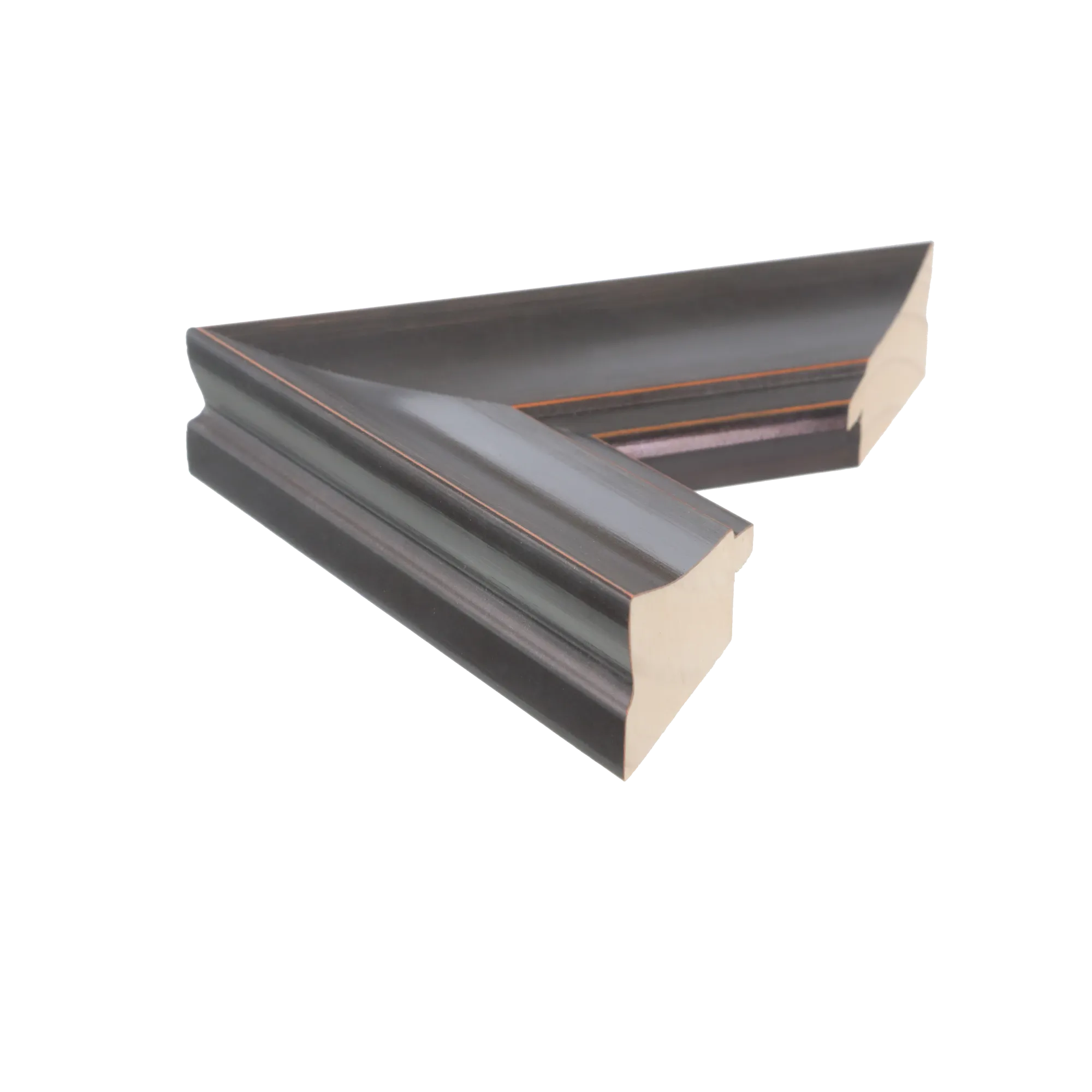 Side view of Hermitage picture frame in black