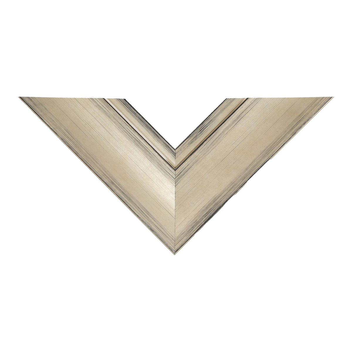 Top view of Hermitage picture frame in champagne