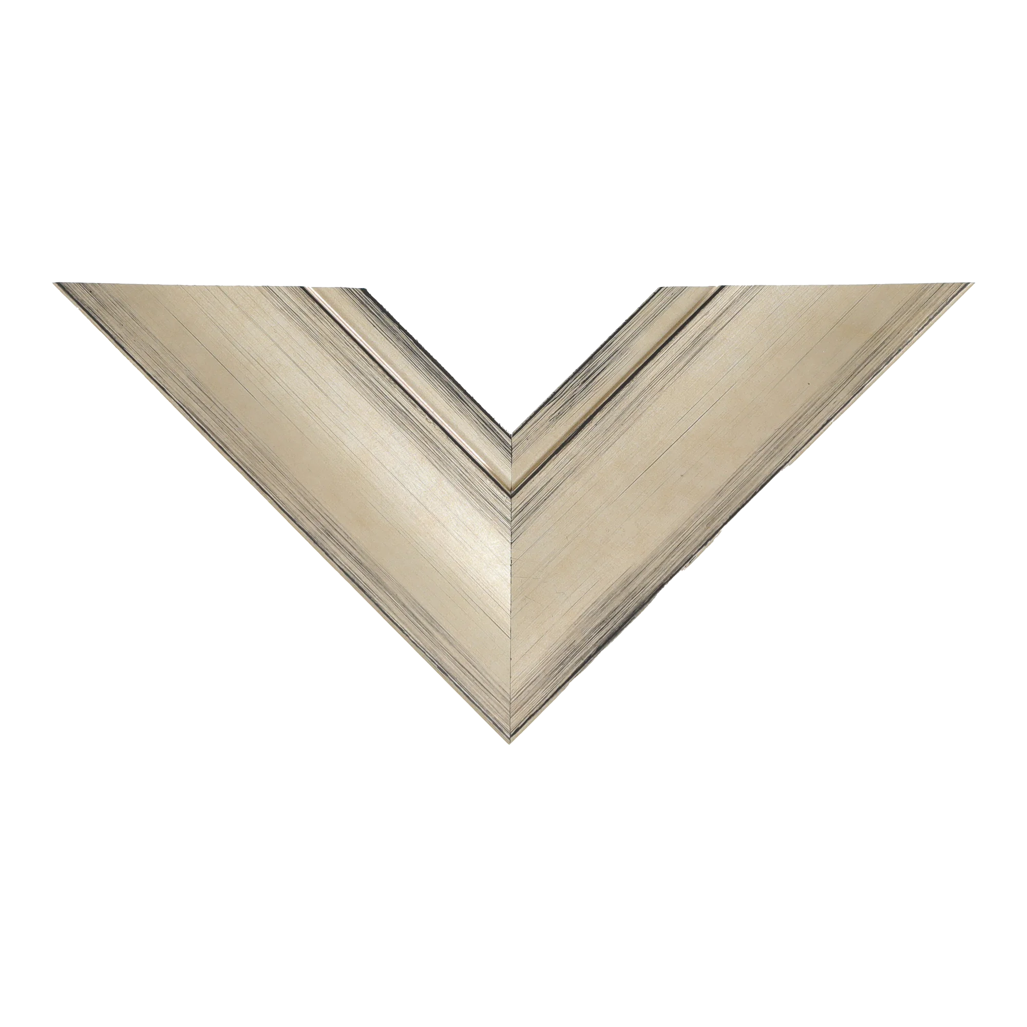 Top view of Hermitage picture frame in champagne