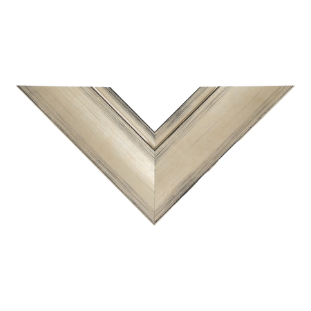 Top view of Hermitage picture frame in champagne