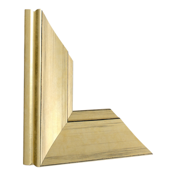 Vertical view of hermitage soft gold picture frame sample