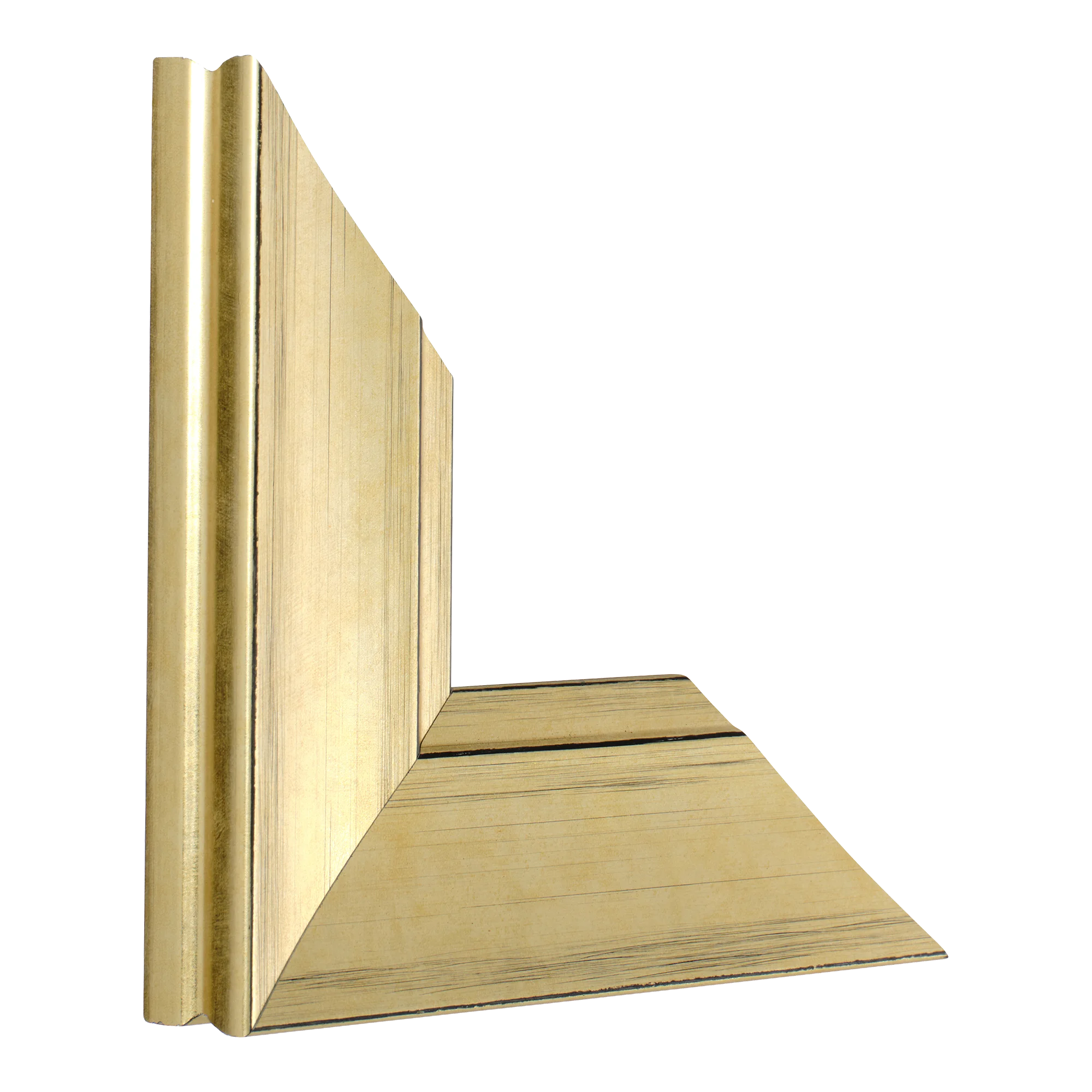 Vertical view of hermitage soft gold picture frame