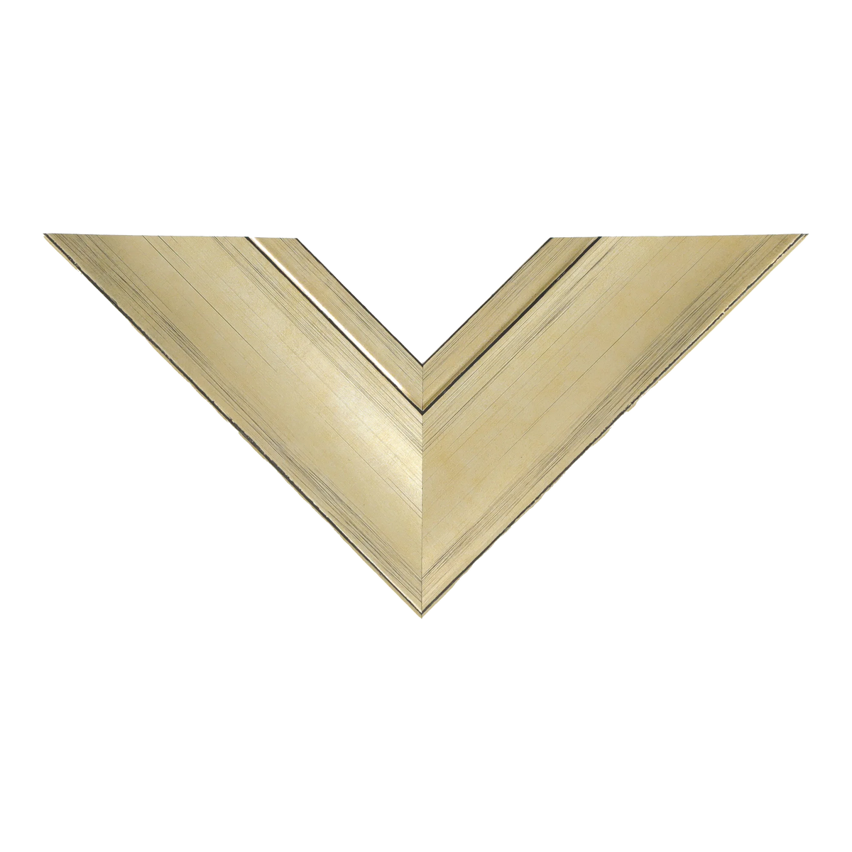 Top view of Hermitage picture frame in soft gold