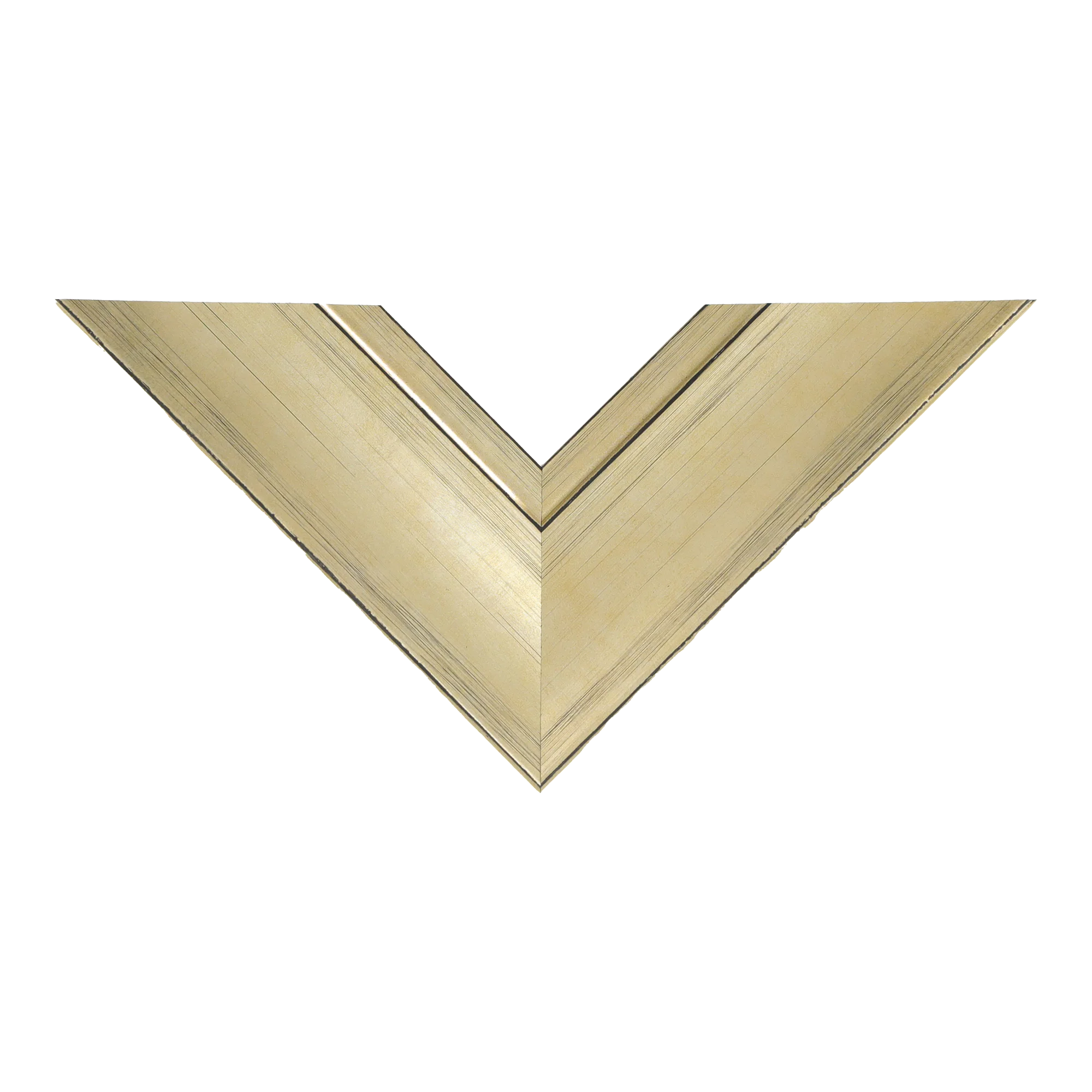 Top view of Hermitage picture frame in soft gold