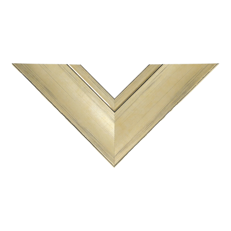 Top view of Hermitage picture frame in soft gold