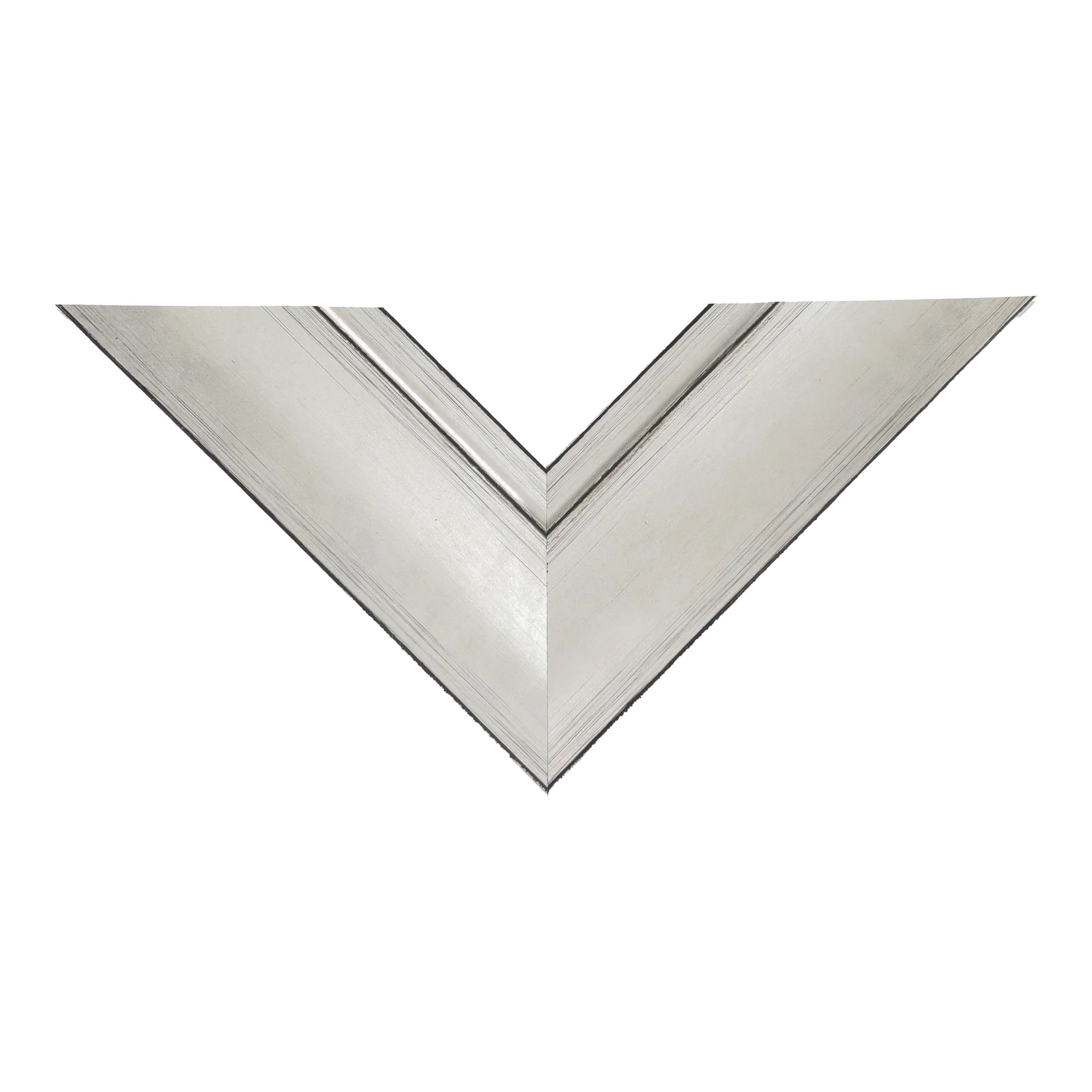 Top view of Hermitage picture frame in silver