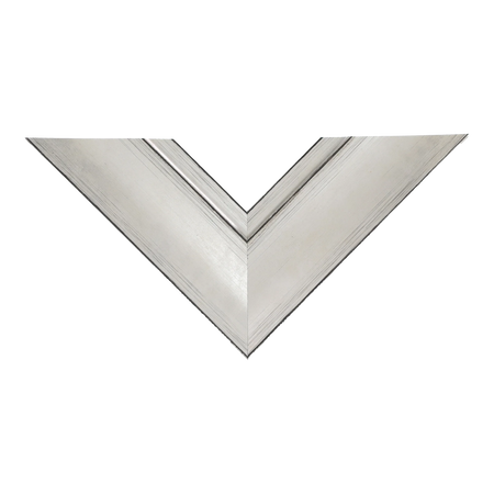 Top view of Hermitage picture frame in silver