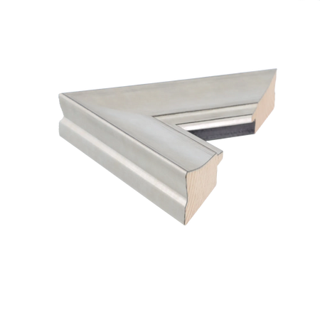 Side view of Hermitage picture frame in silver