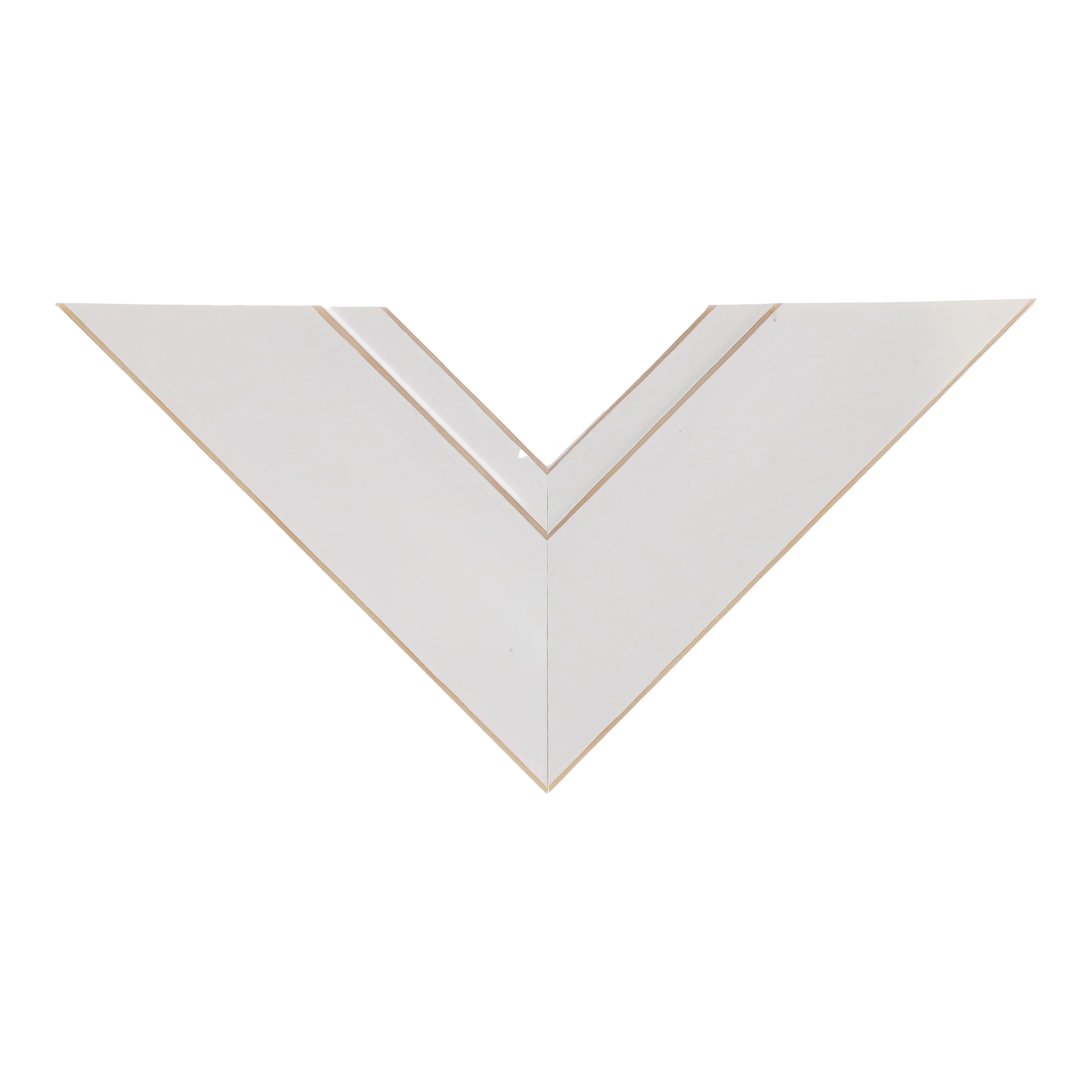 Top view of Hermitage picture frame in white