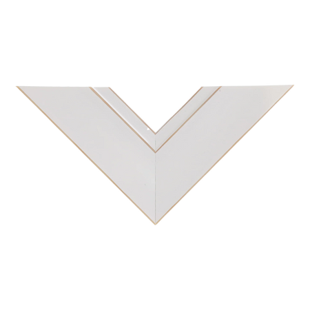 Top view of Hermitage picture frame in white