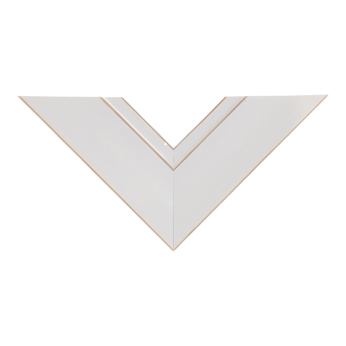 Top view of Hermitage picture frame in white