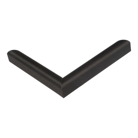 Corner view of Hockey I in black grain picture frame