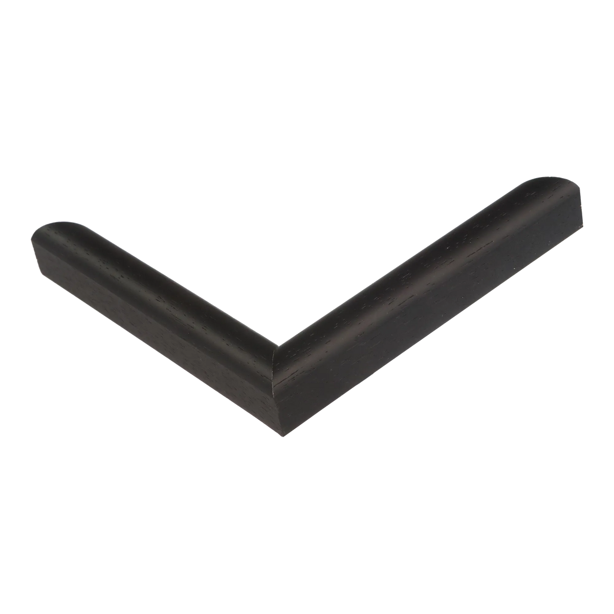 Corner view of Hockey I in black grain picture frame