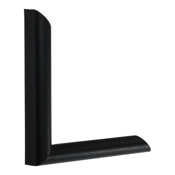 Vertical view of hockey i black grain picture frame sample