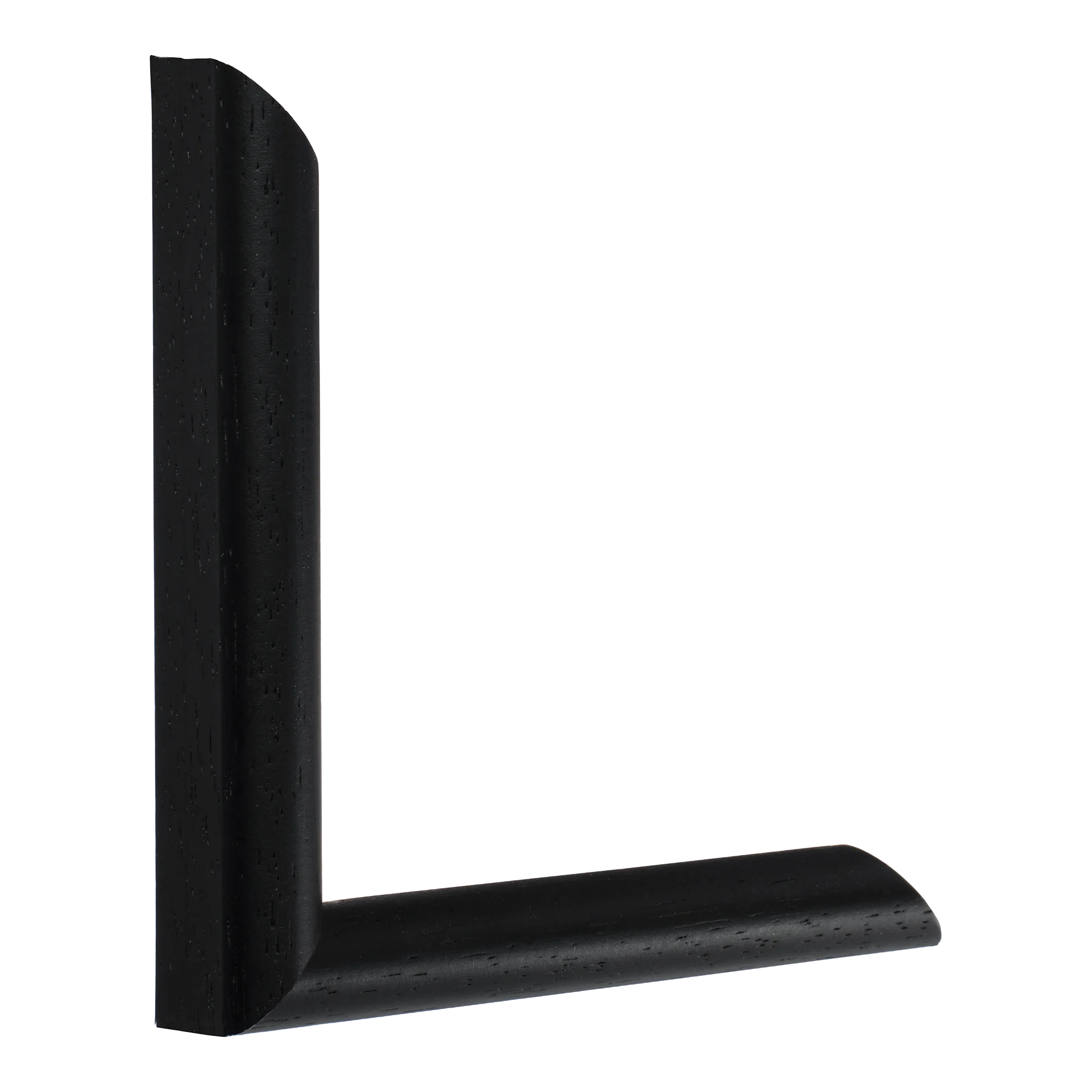 Vertical view of hockey i black grain picture frame sample