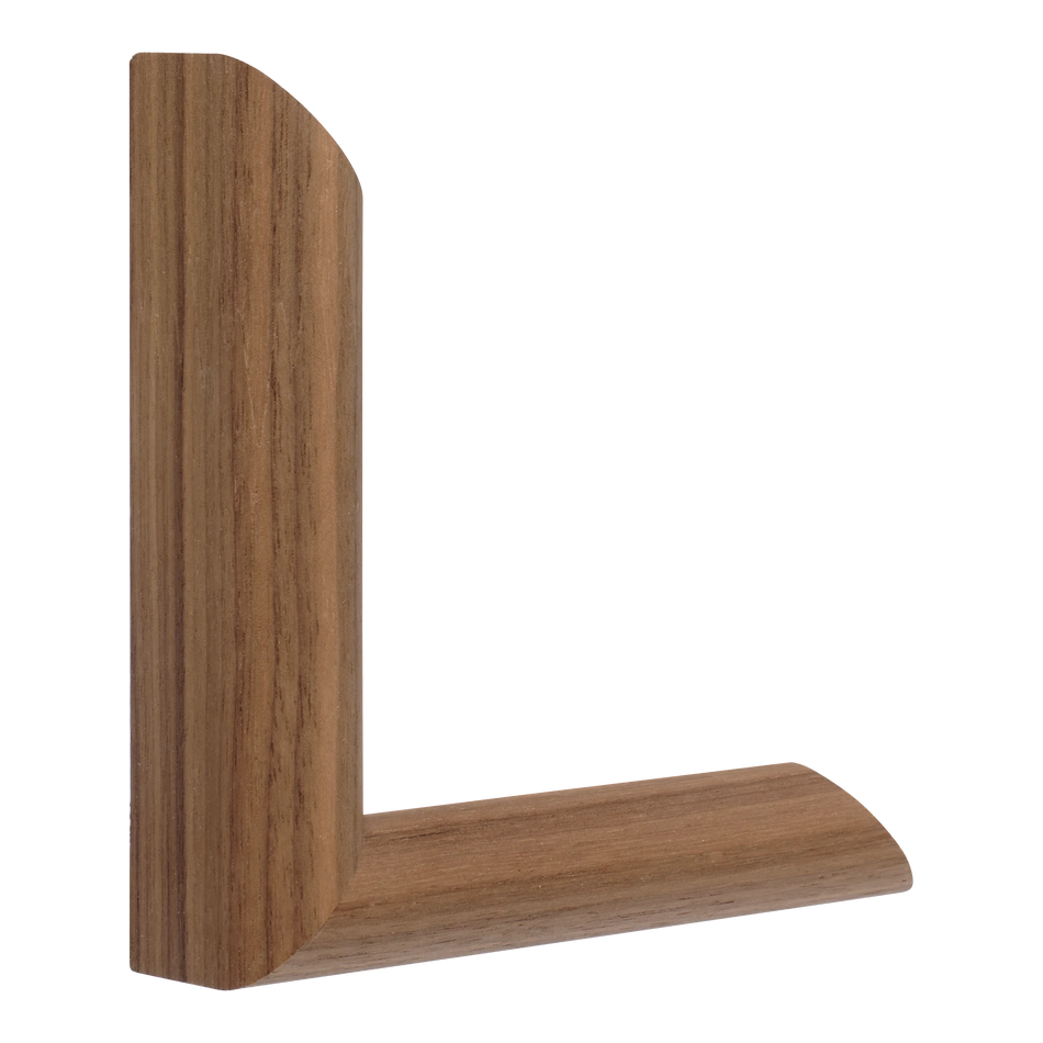 Vertical view of hockey i oak picture frame