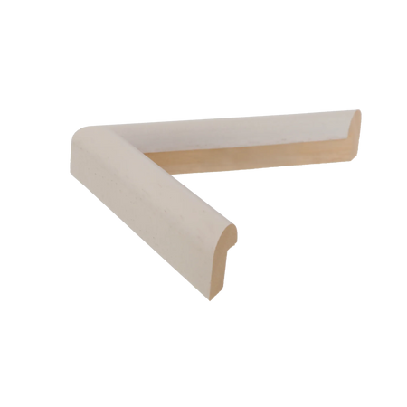Side view of Hockey I picture frame in white grain