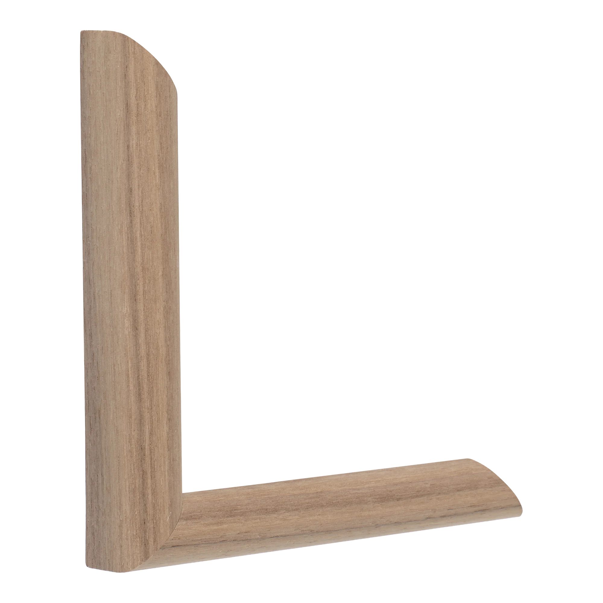 Vertical view of hockey i walnut picture frame