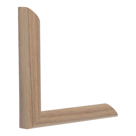Vertical view of hockey i walnut picture frame