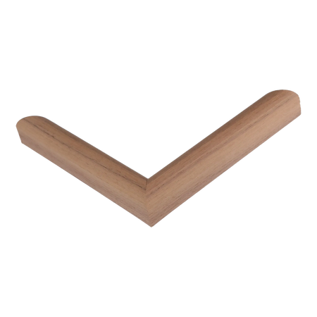 Corner view of Hockey I in walnut picture frame