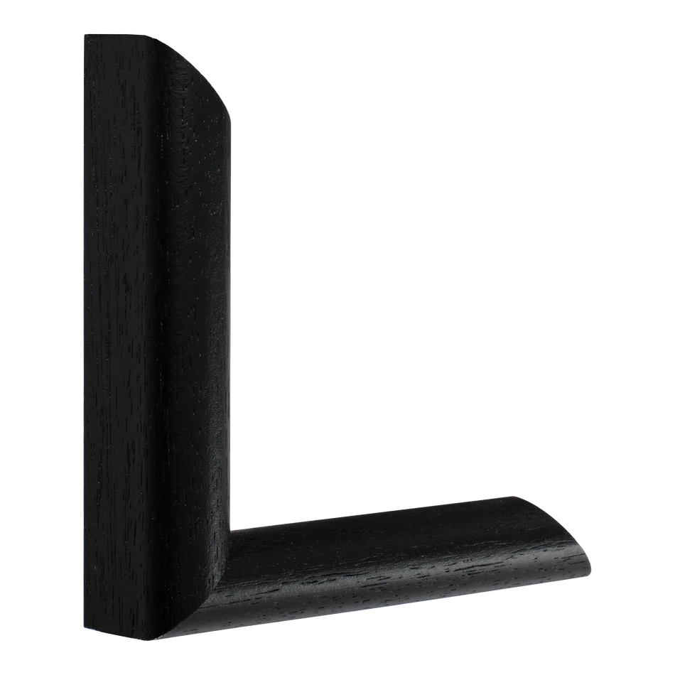 Vertical view of hockey ii black grain picture frame