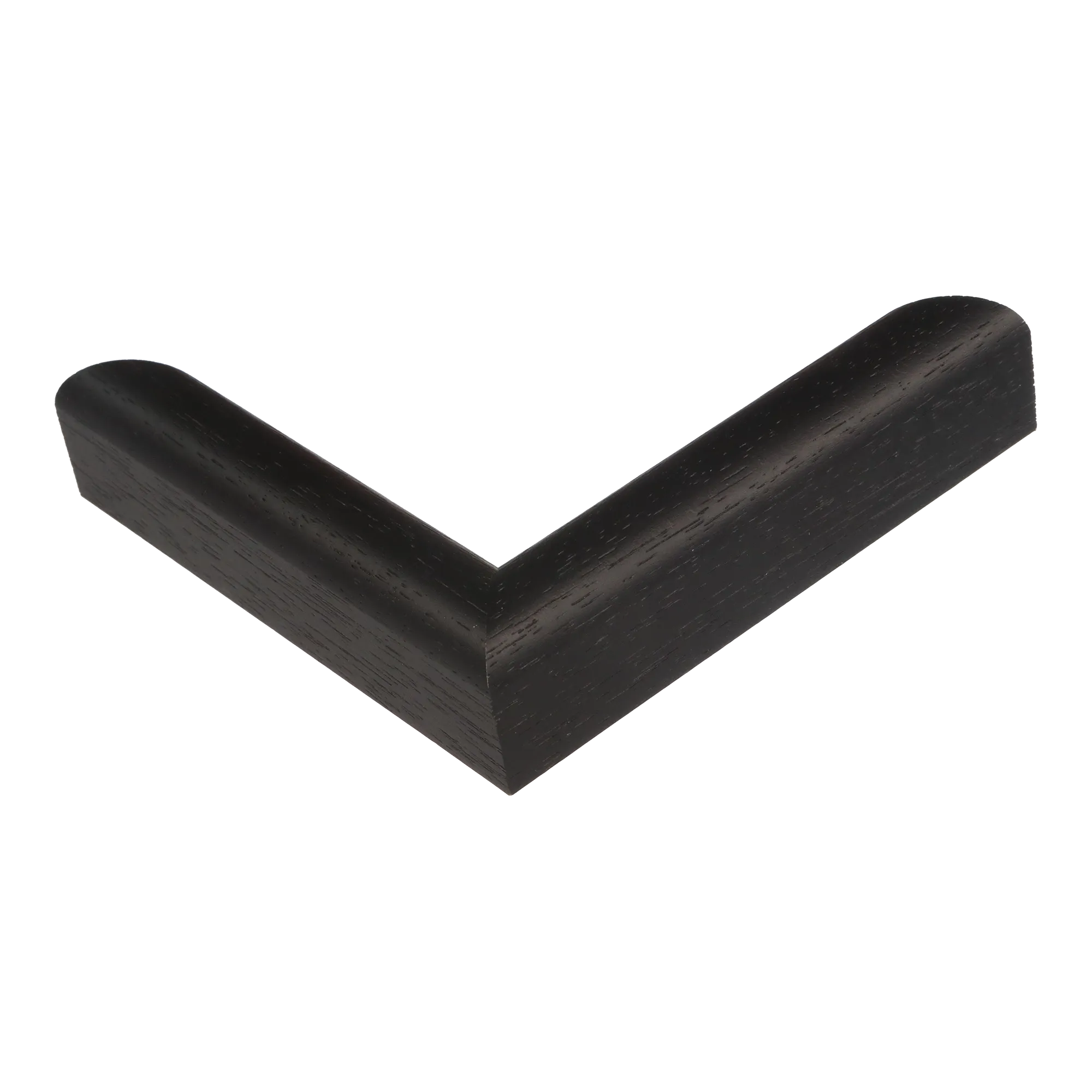 Corner view of Hockey II in black grain picture frame