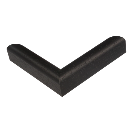 Corner view of Hockey II in black grain picture frame