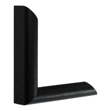 Vertical view of hockey ii black grain picture frame sample