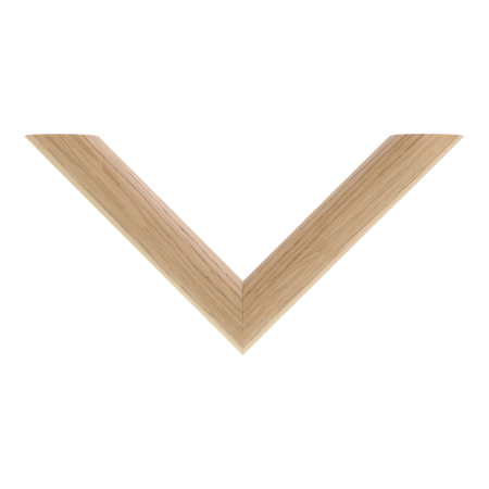 Top view of Hockey II picture frame in oak