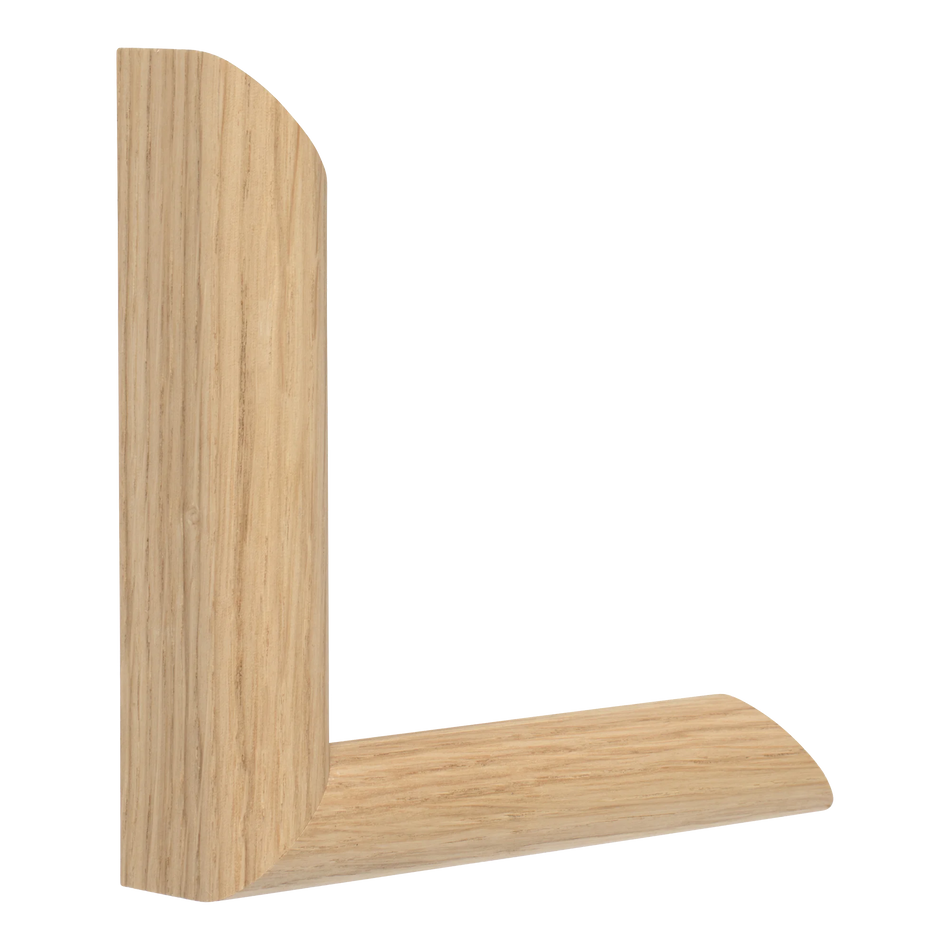 Vertical view of hockey ii oak picture frame