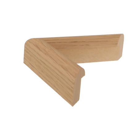 Side view of Hockey II picture frame in oak