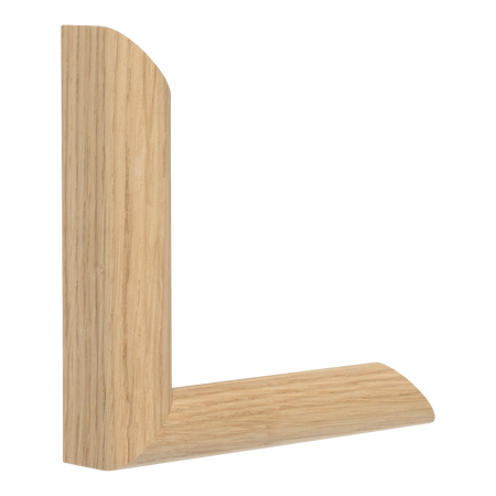 Vertical view of hockey ii oak picture frame