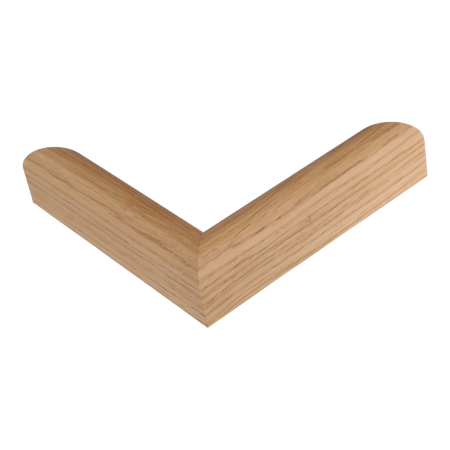 Corner view of Hockey II in oak picture frame