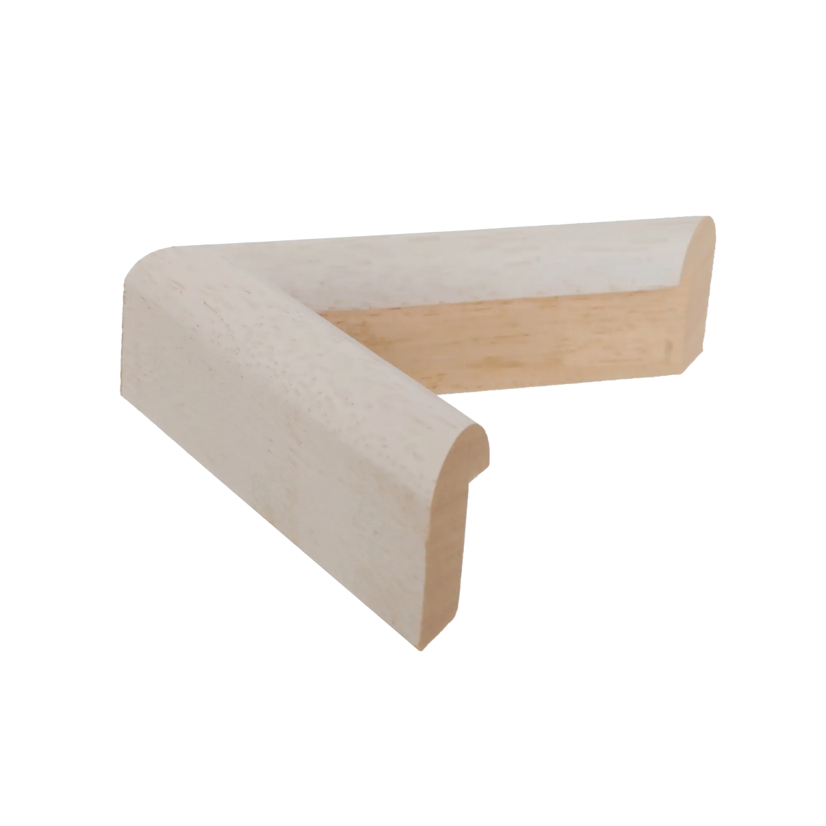 Side view of Hockey II picture frame in white grain