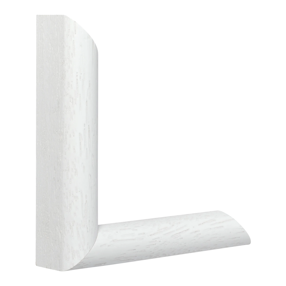 Vertical view of hockey ii white grain picture frame