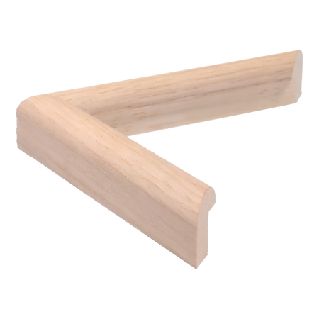 Side view of Hockey II picture frame in walnut