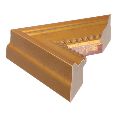 Side view of Laurel picture frame in gold