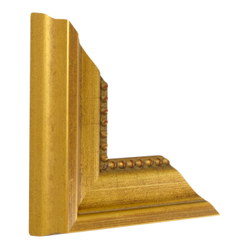 Vertical view of laurel gold picture frame sample