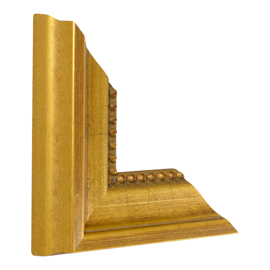 Vertical view of laurel gold picture frame