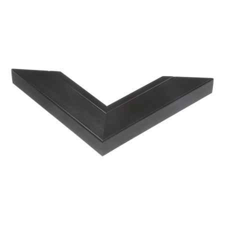 Corner view of Inset in black picture frame