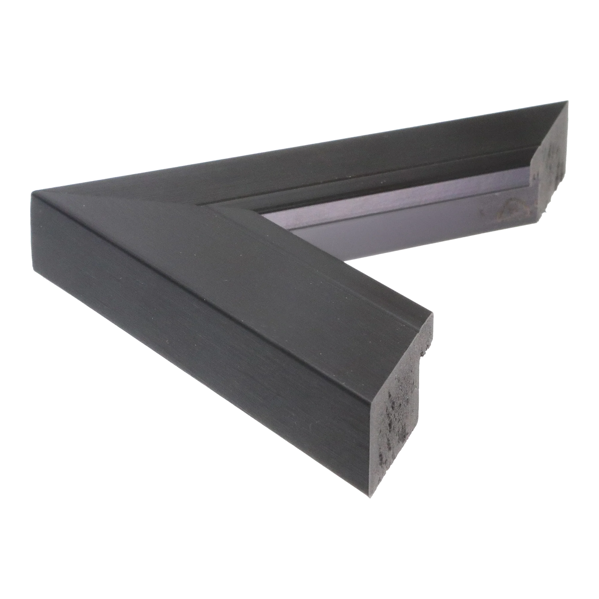 Side view of Inset picture frame in black