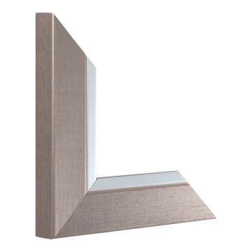 Vertical view of inset gunmetal & silver picture frame sample