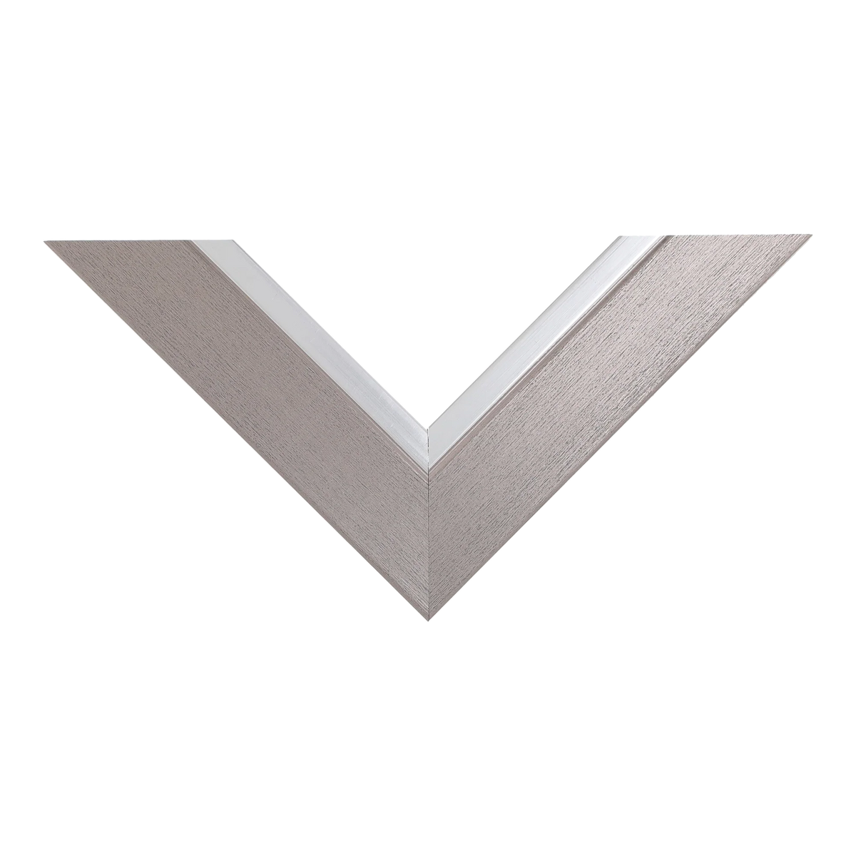 Top view of Inset picture frame in gunmetal & silver