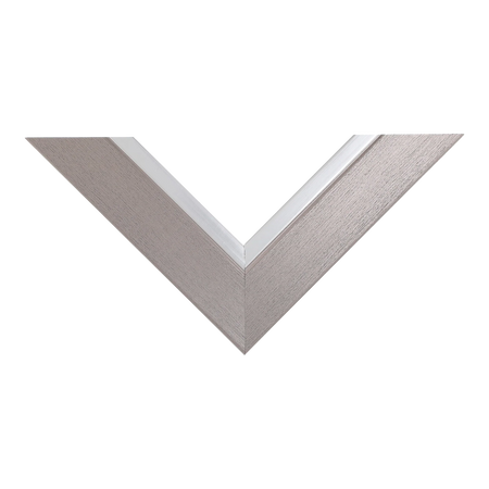 Top view of Inset picture frame in gunmetal & silver