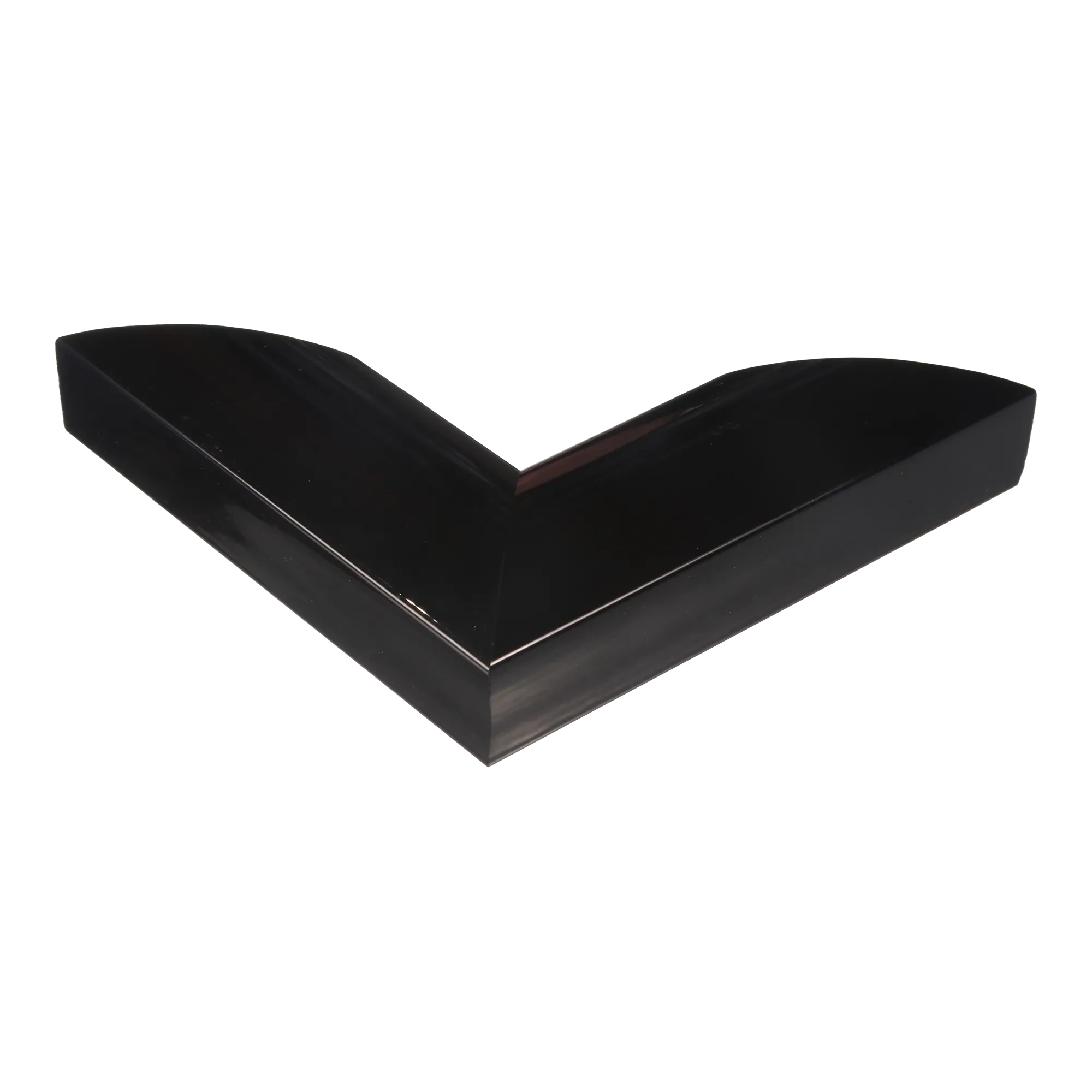 Corner view of Lacquer in black picture frame