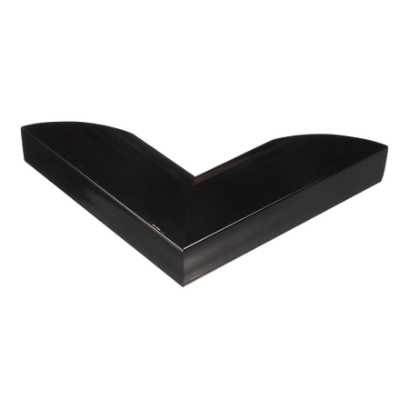 Corner view of Lacquer in black picture frame
