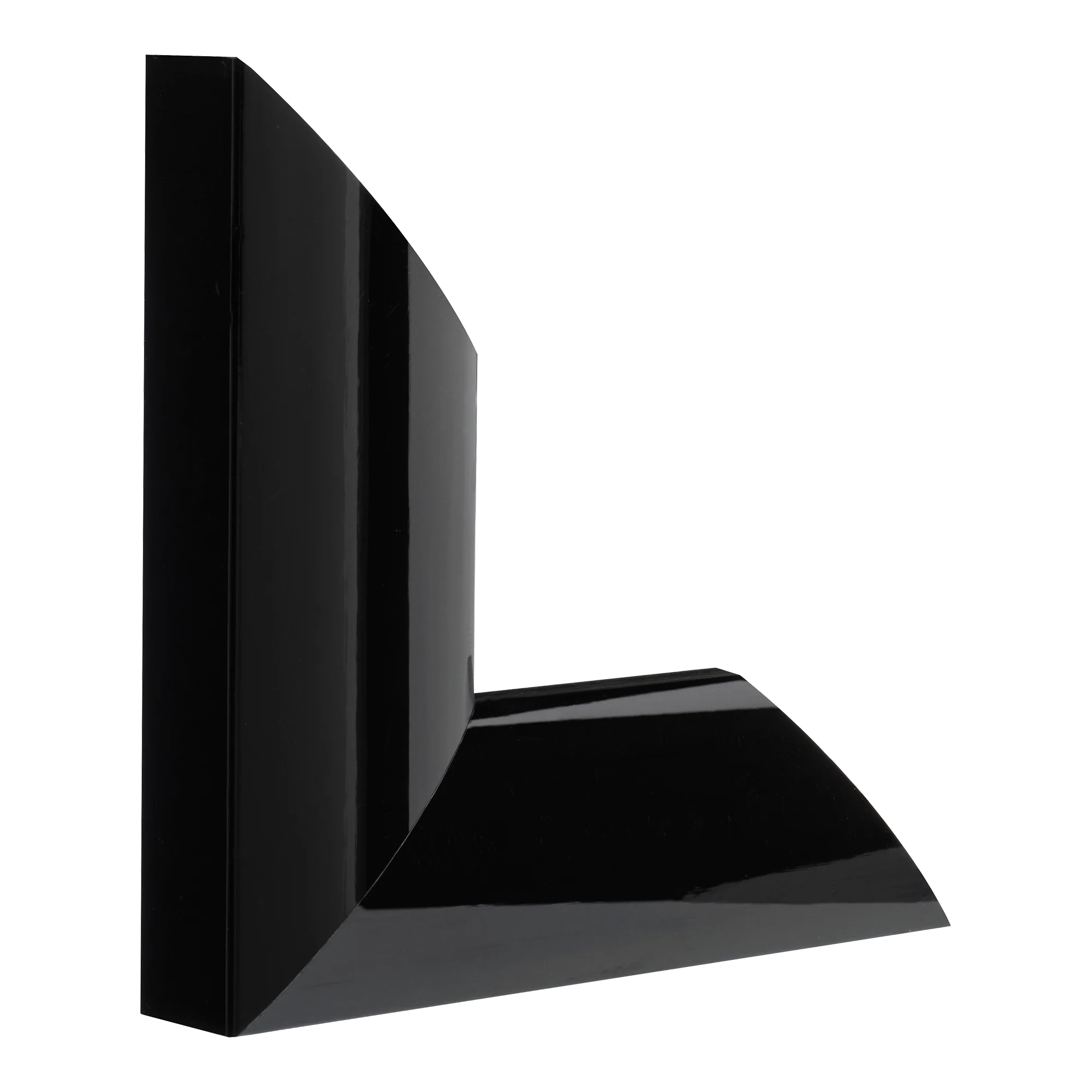 Vertical view of lacquer black picture frame