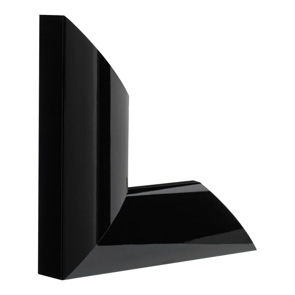Vertical view of lacquer black picture frame