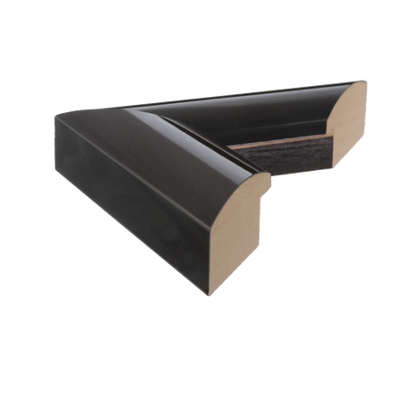 Side view of Lacquer picture frame in black