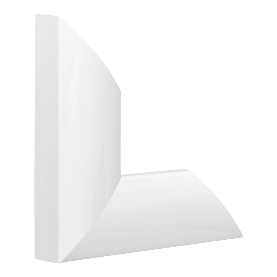 Vertical view of lacquer white picture frame